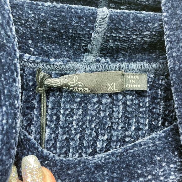 prAna Womens Chanavey Sweater XL Nautical Navy Blue Chenille NWT - Picture 9 of 11